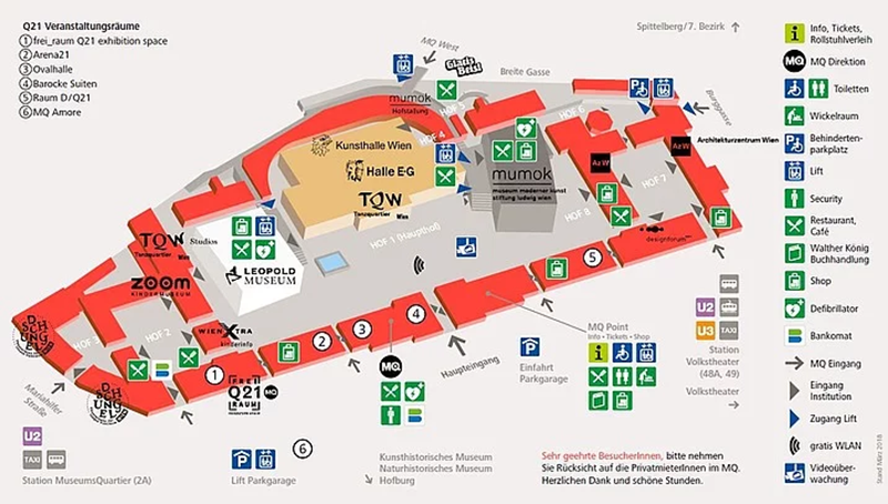 Lageplan MQ - Museumsquartier 1070 Museumsplatz 1