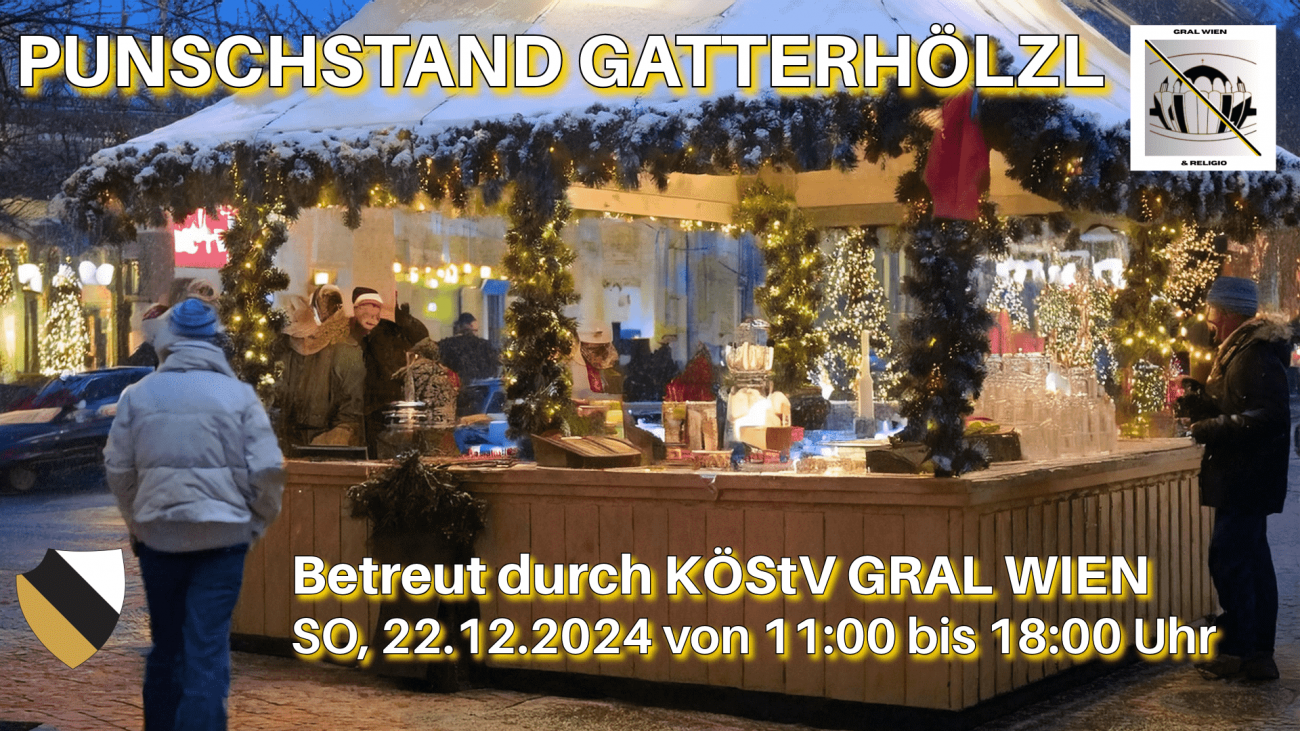 Symbolbild Punschstand Pfarre Gatterhölzl,am 22.12.2024 durch Gral Wien betrieben