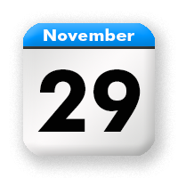 29. November, blau, Kalendericon
