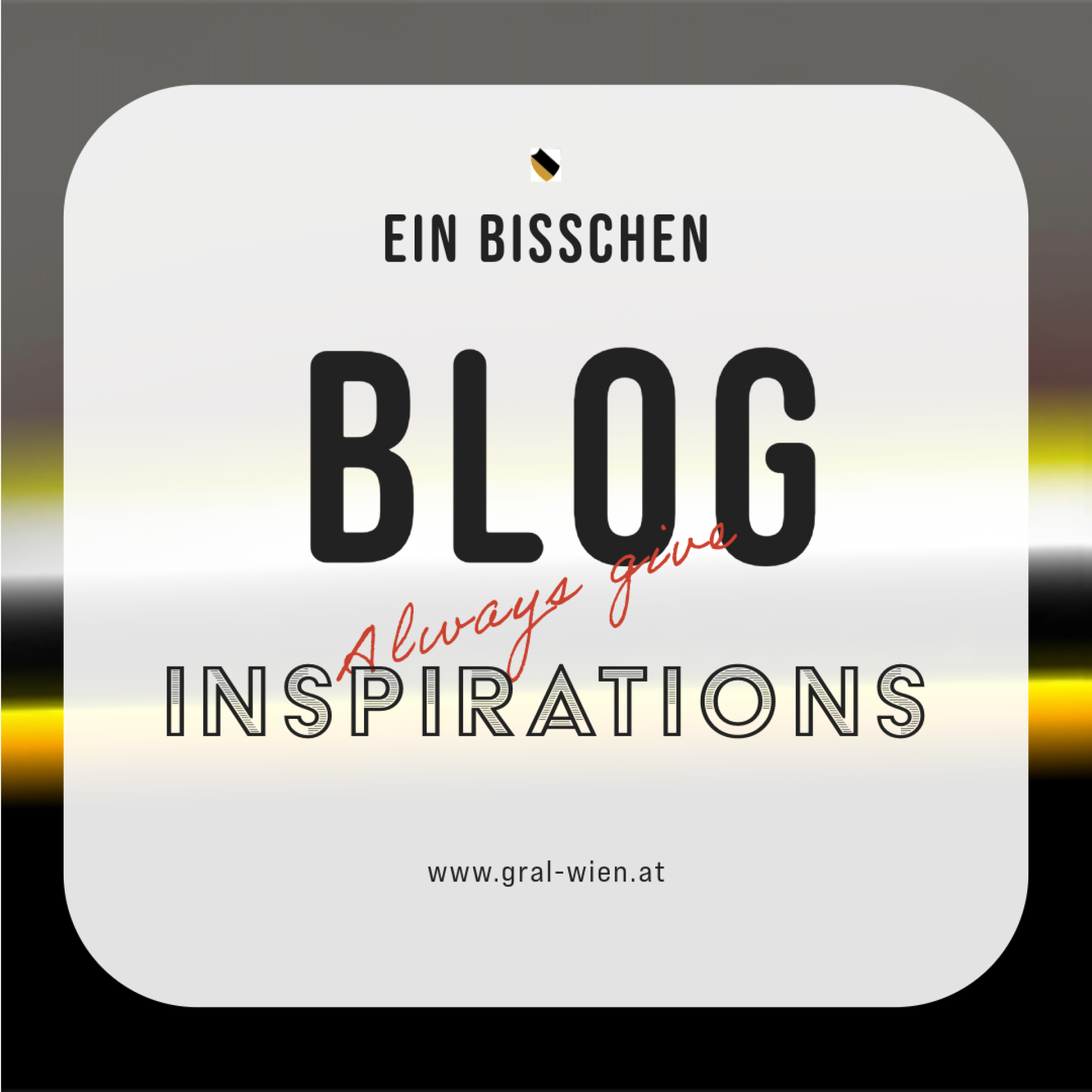 Blog Inspiration Blog Inspiration Text als Titelbild vor stilisiertemCouleurband