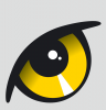 Logo des Schönbrunner Tiergartens, gelbes Auge auf grauem Grund