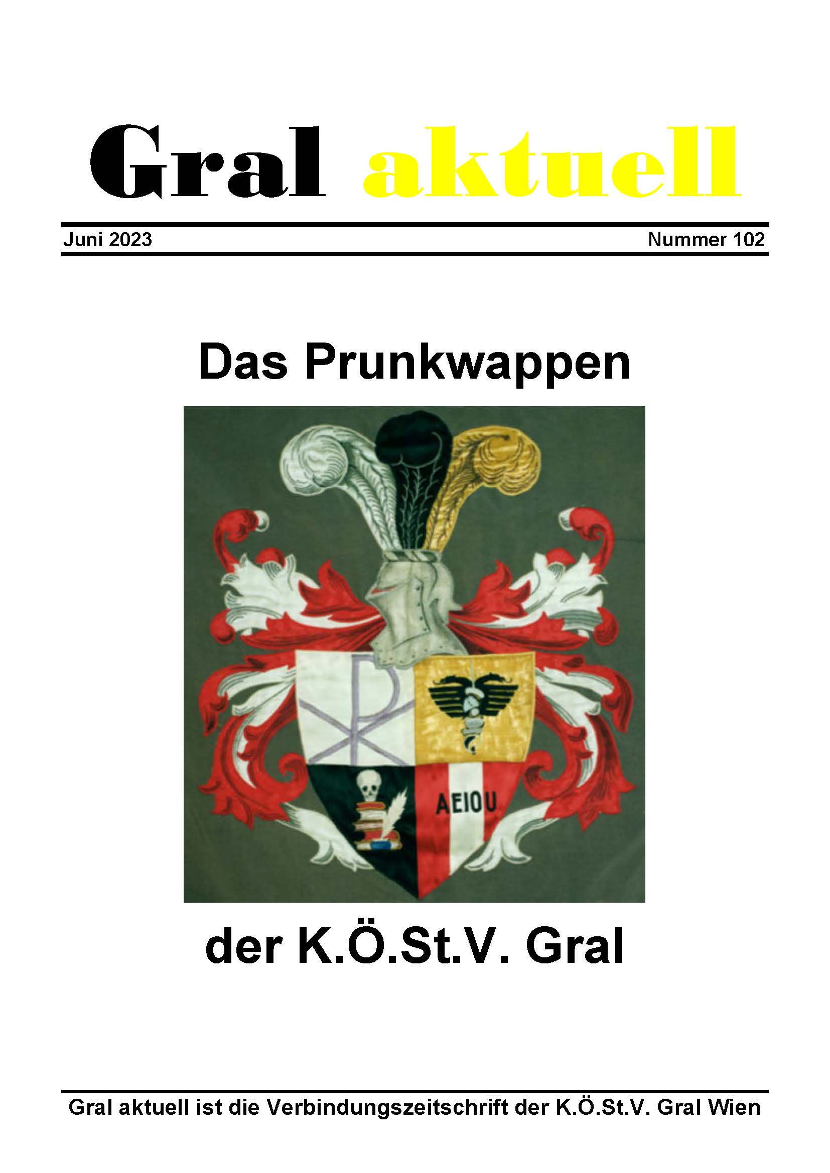 Gralaktuell Titelblatt mit heraldischem Prunkwappen